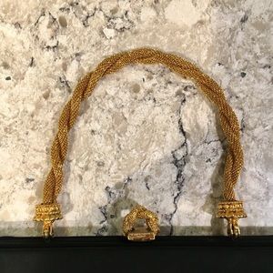 🖤 Vintage Black & Gold Handbag w Coin Purse 💛